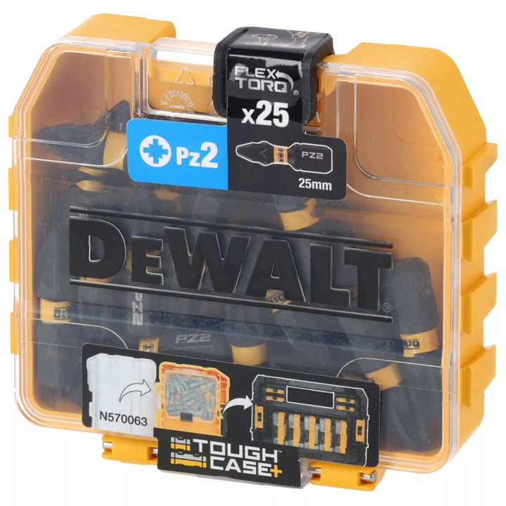 DeWALT DT70556T-QZ Pz2 Extreme Impact Torsion Bit Set in Tic Tac Dispenser — 25mm (25pc)