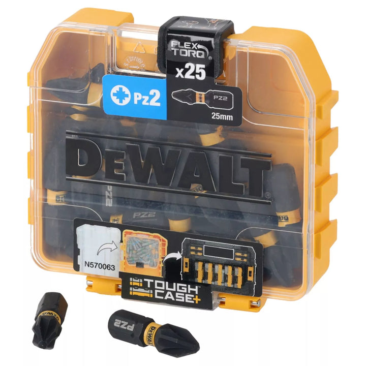 DeWALT DT70556T-QZ Pz2 Extreme Impact Torsion Bit Set in Tic Tac Dispenser — 25mm (25pc)