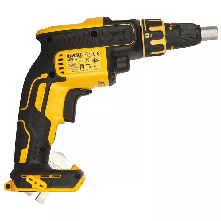DeWALT DCF620NT-XJ 18V Li-ion XR Cordless Drywall Screwdriver, Bare Tool in TSTAK + Free Collated Attachment — Brushless — 25-50mm