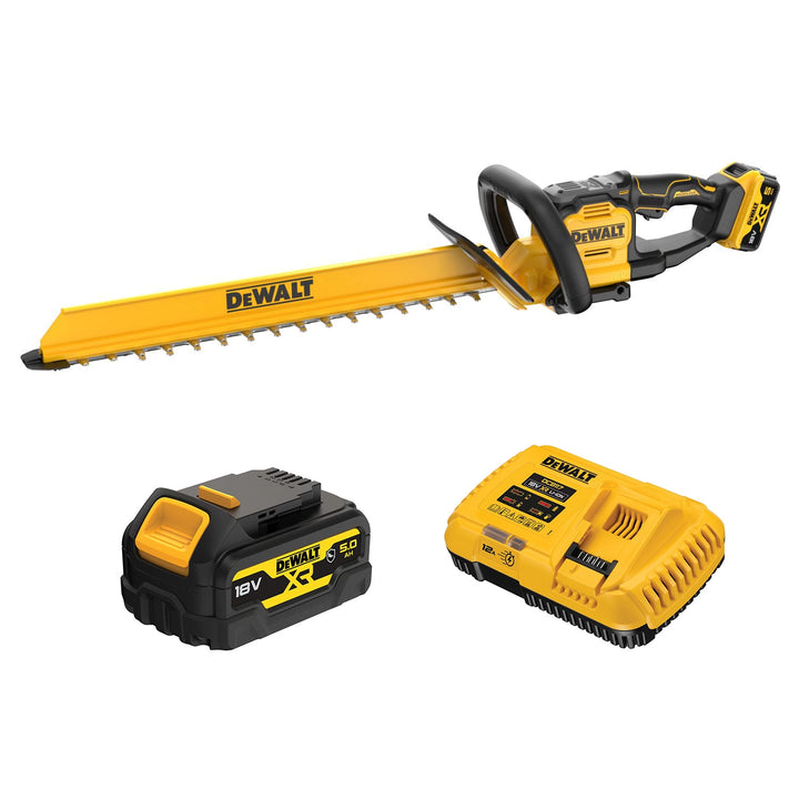 DeWALT DCMHT567P1 18V Li-ion XR Cordless Hedge Trimmer Set (1x 5.0Ah) – 24"