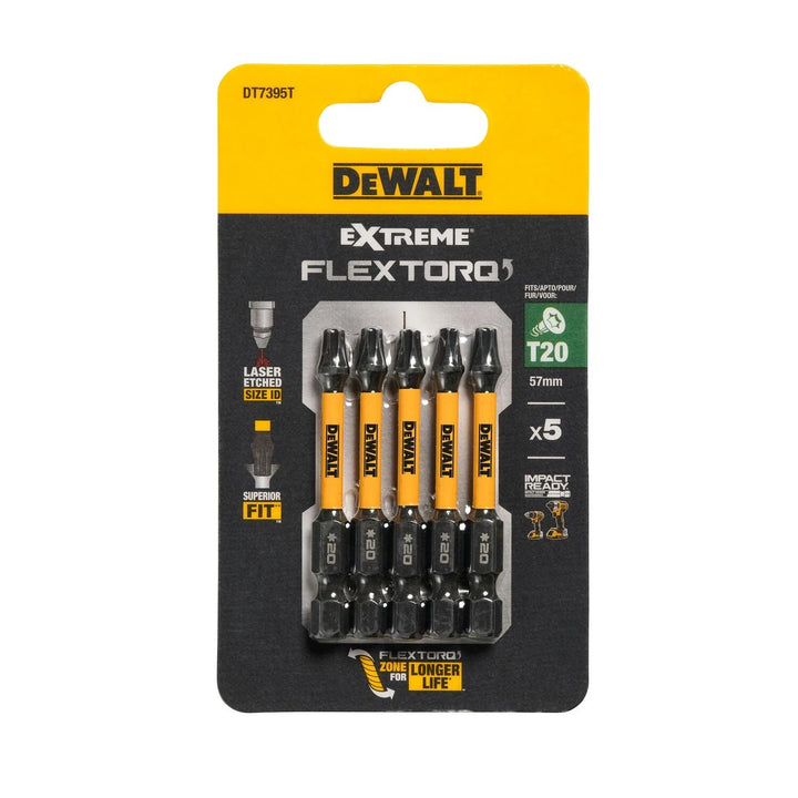 DeWALT DT7395T-QZ Impact Screwdriver Bit — Torx — T20 x 50mm (5pc)